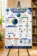 Earth Motions Educational Poster (A4 Size Laminated)