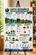 Earth Resources Educational Poster (A4 Size Laminated)