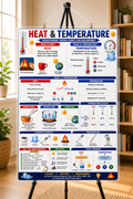 Heat & Temperature Educational Poster (A4 Size Laminated)