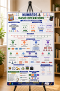 Numbers & Basic Operations Educational Poster (A4 Size Laminated)