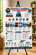 Geophysical Phenomena Educational Poster (A4 Size Laminated)