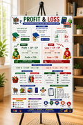 Profit & Loss Educational Poster (A4 Size Laminated)