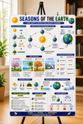 Seasons of the Earth Educational Poster (A4 Size Laminated)