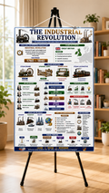 The Industrial Revolution Educational Poster (A4 Size Laminated)