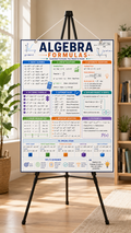 Algebra Formulas Educational Poster (A4 Size Laminated)