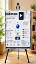 Hydrogen Element Educational Poster – A4 Laminated Science Chart